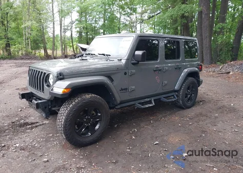 2021 Jeep Wrangler Unlimited Sahara Altitude 4X4 из США, поврежденный, VIN 1C4HJXEG0MW703812